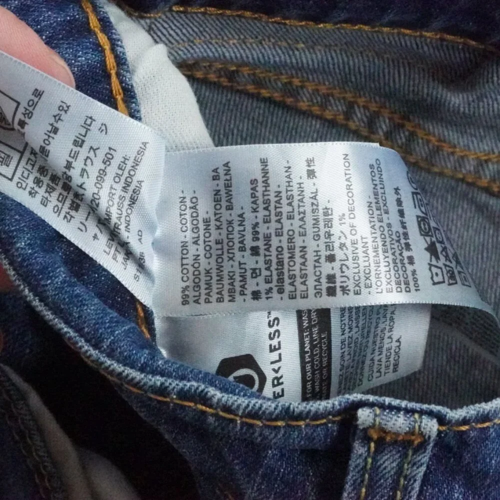 Levi's 559 Loose Straight Leg Jean Mens 36x29 Whiskered Medium StoneWash